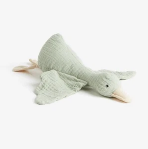 H&M Home Muslin Green GOOSE Duck Bird Lovey Security Baby Toy Soother - Picture 1 of 4