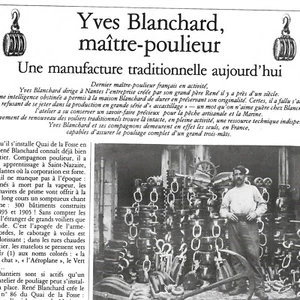 Yves Blanchard , maître-poulieur à Nantes- Marine Voile - Article de presse 1984 - Picture 1 of 4