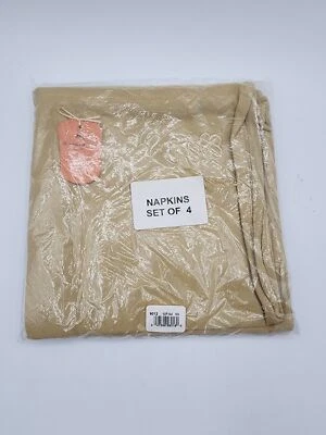 "Juego de 4 servilletas Tommy Bahama logo caqui beige 19"" X 19""" Foto 1 de 4