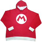Super Mario Bros Hoodie Mens 4Xl Red Nintendo Logo Eb Zing Adult Jumper