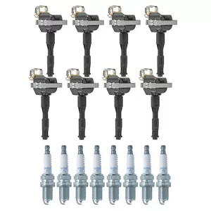 Bosch 8 Ignition Coil NGK 8 V-Power Spark Plug Kit For E32 E34 Cayenne XC90 V8 - Picture 1 of 1