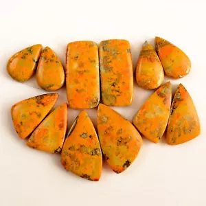 8 Pair 223 Cts Natural Bumble Bee Jasper Gemstone Pairs Lot 30x15-22x11mm#13447 - Picture 1 of 8