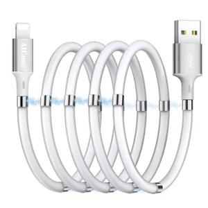 USB A to iPhone Magnetic Charging Cable Carplay Cord for iPhone 14 13 12 Pro Max - Picture 1 of 13
