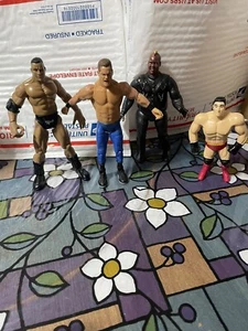 WWF WWE 2001 R3 Tech Chris Benoit Shamrock Bend ems The Rock w Elbow Pad Viscera - Picture 1 of 10