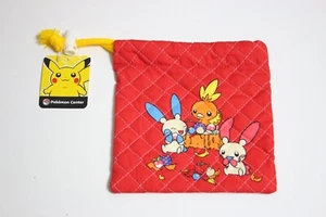 2004 Pokemon Center Limited Drawstring Bag / Pouch Torchic/ Plusle/ Minun Japan - Picture 1 of 10