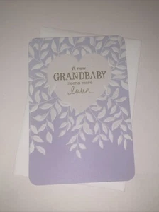 Hallmark Baby Card For Grandparents: More Love Hugs Laughters Smiles Congrats - Picture 1 of 8