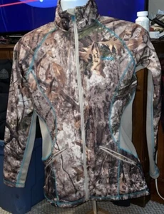 Cabelas Womens Size S Hunting Jacket Camo Outfither ZONZ Woodlands Zip Up - Picture 1 of 9