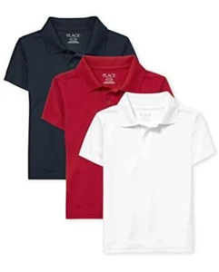 The Children's Place boys Short Sleeve Performance Polo, Classic - Picture 1 of 3