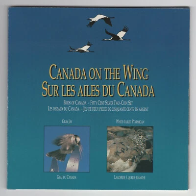 1995 GRAY JAY & WHITE-TAILED PTARMIGAN PROOF 50 CENTS SET - Image 1 of 3