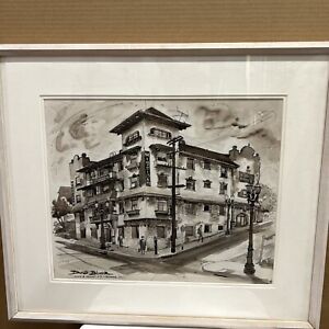 DAVID BLOWER, MODERN,“OLIVE AND SECOND STREETS, BUNKER HILL” ORIGINAL PAINTING