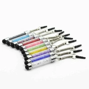 Diamond Stylus Touch Screen Pen Stylus 3.5mm Dust Plug For iPhone Tablet Android - Picture 1 of 12
