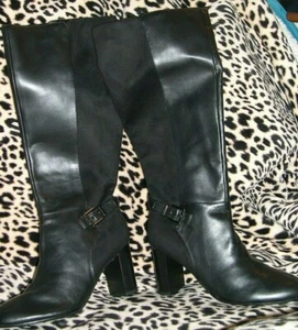 DAMEN SCHWARZ HOHE MODISCHE STIEFEL DAMENSCHUHE BANDOLINO GRÖSSE: 9,5 COOLES GESCHENK - Bild 1 von 9