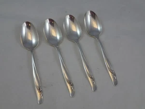 4 silverplate EXQUISITE Rogers International 6" TEASPOONS - Picture 1 of 5