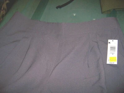 ATENCIÓN Pantalones Capri Estilo Pull on Poliéster Azul Pizarra/Gris - TALLA MEDIANA Foto 1 de 2