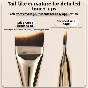 Seamless Fish Tail Foundation Brush Lightweight with Soft PBT Fiber Bristles - Picture 1 of 11