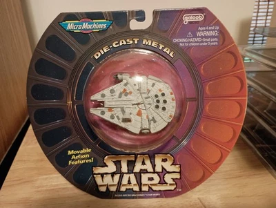 Star Wars NUEVO MIP 1996 Galoob Micro Máquinas Halcón Milenario Die Cast Metal Foto 1 de 2