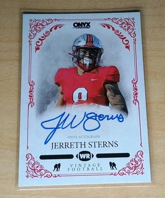 2022 Onyx Authenticated Vintage Jerreth Sterns On Card Auto Western Kentucky - Image 1 of 2