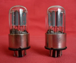 2pcs. 6N9S / 6Н9С = 6N9P; 6SL7GT ~ 1579 Double triode TESTED. METAL BASE - Picture 1 of 4