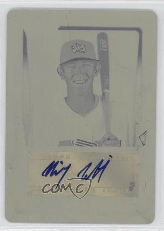 2011 Bowman Chrome Printing Plate Yellow 1/1 Mikey White #18U-26 Auto 0t3 - Image 1 of 3