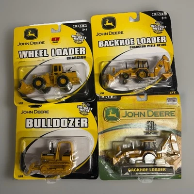 Lote 4 excavadoras ERTL John Deere Construcción 1/64, ruedas y 2 retroexcavadoras Foto 1 de 4
