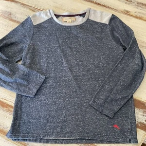 Tommy Bahama Mens  Large Sweater Pullover Blue Gray Long Sleeve Cotton Blend - Picture 1 of 7