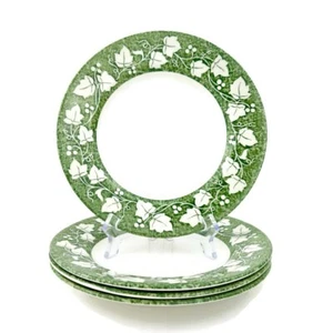 Royal Wessex GREEN IVY VERDIGRIS Salad Plates (4) Superior Condition - Picture 1 of 18