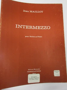 Jean Maillot Intermezzo for Violin & Piano Sheet Music Musicales Transatlantique - Bild 1 von 4
