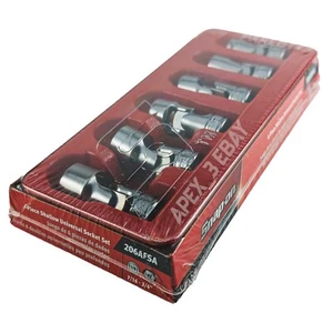 Snap-on 206AFSA 3/8" Drive 6-Point SAE Flank Drive Shallow Universal Socket Set - Picture 1 of 3