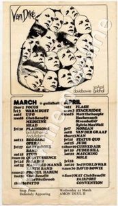 David Bowie UFO Patto Status Quo VDGG Matching Mole Curved Stackridge Flyer 1972 - Picture 1 of 1