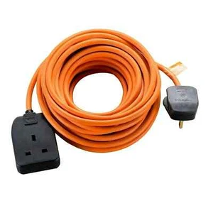 Enchufe eléctrico exterior de alta resistencia 1GANG 10M cable de extensión de 10 m - naranja - Imagen 1 de 3