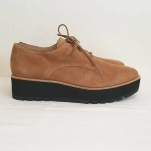 Eileen Fisher Suede Tan Platform Oxford Size 8 US - Picture 1 of 7