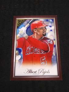 2019 Topps Gallery Wood Canvas Albert Pujols #27 Baseball Card