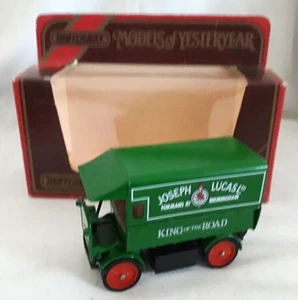 MATCHBOX YESTERYEAR Y29 1919 WALKER ELECTRIC VAN JOSEPH LUCAS LTD DIECAST  BOXED - Picture 1 of 3