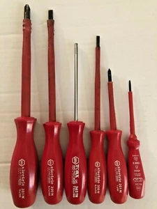 6 Screwdrivers 5 by Wiha West Germany & 1 by C.K. Phillips Flat Torx Electrical - Picture 1 of 7