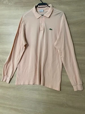 Camiseta de manga larga para hombre Lacoste de algodón con cuello, talla 5/L - Imagen 1 de 4