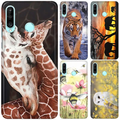 Tiger Phone Case For Huawei P30/P40/Smart Bee/Elephant/Giraffe/Horse Hard Cover - Image 1 of 4