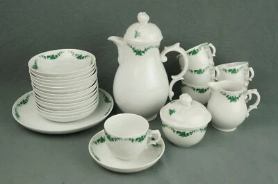 FÜRSTENBERG SCHLOSSGARTEN schönes altes Mokkaservice 6P 25tlg - Bild 1 von 4