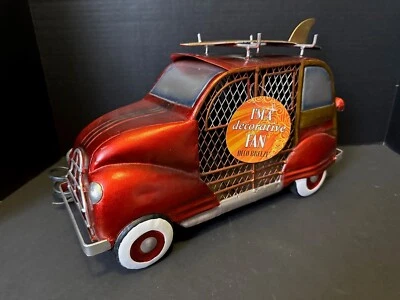 Deco Breeze Esculpido a Mano Único Woody Station Wagon Coche Mesa Figura Ventilador  Foto 1 de 4