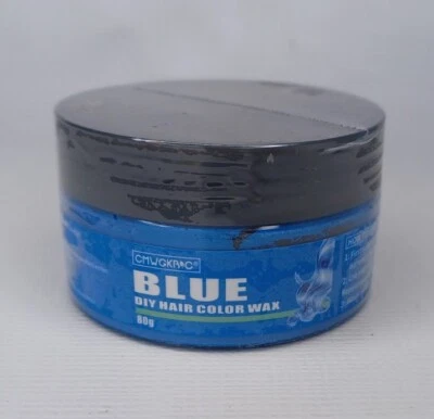 Cera de color de cabello temporal azul hágalo usted mismo Foto 1 de 4
