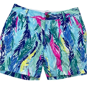 Pantalones Cortos Lilly Pulitzer The Jayne Para Mujer 0 Colores Hojosos Tropicales Brillantes Bolsillos - Imagen 1 de 8