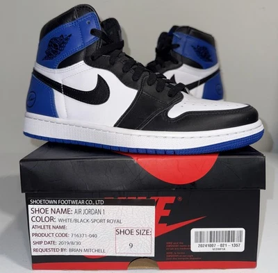 Talla 9 Air Jordan 1 Retro Alto OG MUESTRA Fragmento Amigos y Familia Nuevo Con Caja Foto 1 de 4