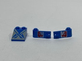LEGO Star Wars 7131 Anakin's Podracer Printed Parts  Blue Doors Slope