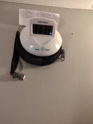 Sonic Alert Sonic Shaker SBP100 Vibrating Travel Alarm Clock | White - Image 1 of 4
