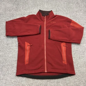 Arc'teryx Jacket Mens Large Red Polartec Full Zip Fleece Covert Cardigan - Picture 1 of 10