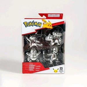 Pokemon 25th Anniversary Edition Silber Figur Actionfigur 4 Stück - Bild 1 von 5
