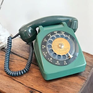 Téléphone vintage à cadran – Ericsson CTD Paris 1978 – Réception OK – Vert - Photo 1/8