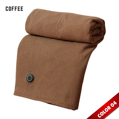 Manta térmica eléctrica portátil USB chal térmico de 3 niveles para hogar sofá coche Foto 1 de 4