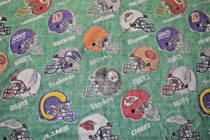 Vintage Blanket NFL Twin Size 1993 ALL Team Names Helmets Logos 88 X 71 Inch - Picture 1 of 6