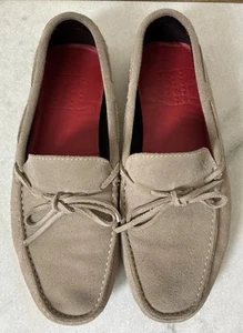 Carolina Herrera loafers men Size 8. Tan Suede Driving Loafers Moccasins. - Picture 1 of 11