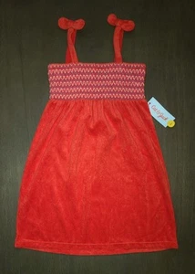 NEW GIRLS CAT & JACK RED TERRY SWIMSUIT COVER UP DRESS SIZE M 8 - Picture 1 of 3